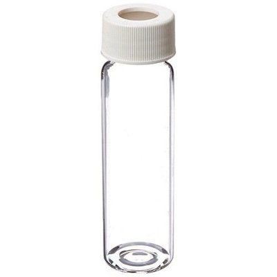 Pre-Cleaned Class 2 VOA Vials with Open Top White Polypropylene Closures/Septum