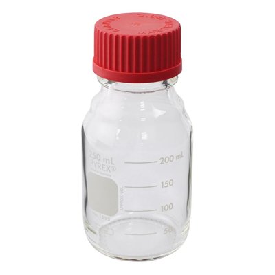 Corning Life Sciences PYREX® Round Media Storage Bottles, High Temperature Cap