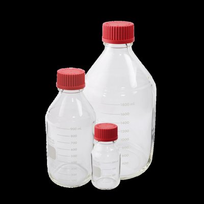 PYREX® Round Media Storage Bottles, High Temperature Cap