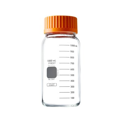Corning Life Sciences PYREX® Round Wide Mouth Media Storage Bottles, GLS80 Screw Cap