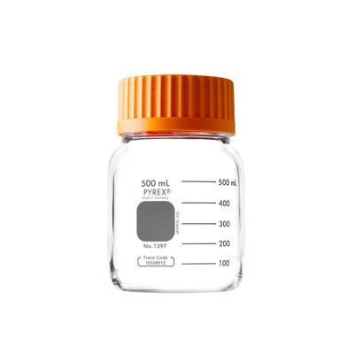 Corning Life Sciences PYREX® Round Wide Mouth Media Storage Bottles, GLS80 Screw Cap