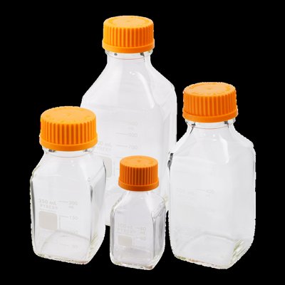 PYREX® Square Glass Media Storage Bottles