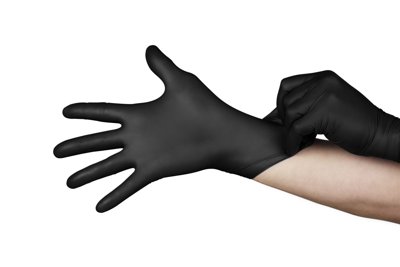 Hourglass International, Inc. Sable600™ Nitrile Low-Derma Exam Gloves, 9.5 in