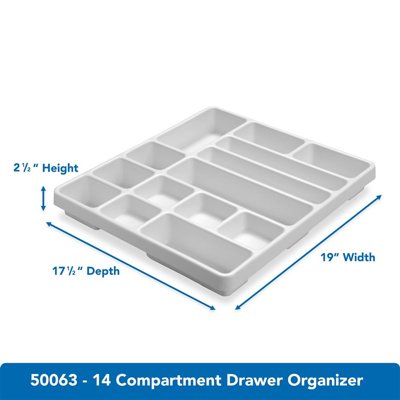 TrippNT Styrene 11 and 14 Compartment Drawer Organizers