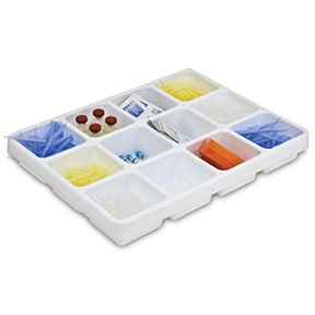 White Polystyrene 12 and 16 Compartment Drawer Organizers