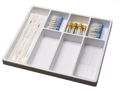 White Polystyrene 7 Compartment Drawer Organizers