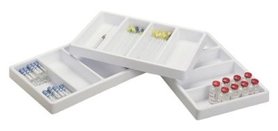 White Polystyrene Shallow 4 Slot Drawer Organizer