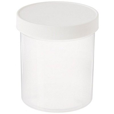 Wide Mouth Straight Sided Jars, Assembled with White Polypropylene Closure, F217 Lined