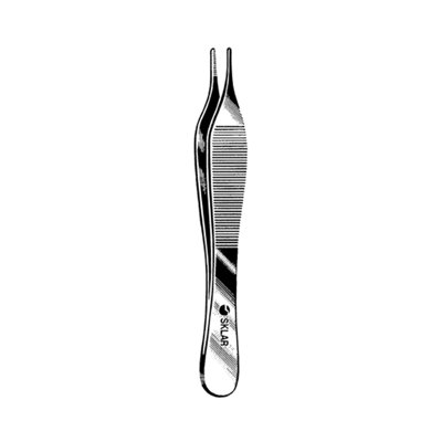 Sklar Adson (Ewald) Dressing Forceps - 4-3/4&quot; Serrated