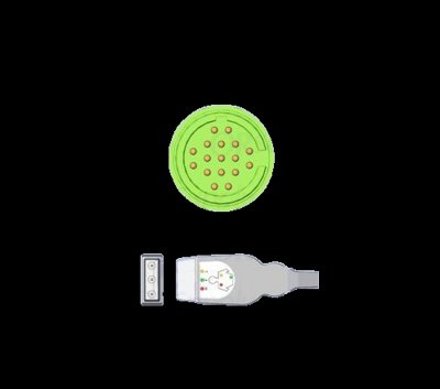 Spacelabs ECG Cable, 3-Lead IEC Safety Din