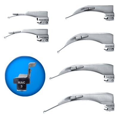 SunMed Sun-Med Conventional MacIntosh &amp; Miller American Profile Laryngoscope Set