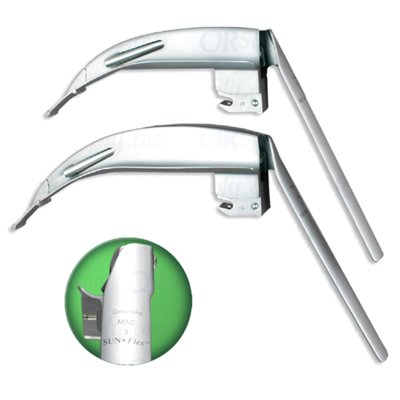 SunMed Sun-Med Sun-Flex Conventional Illumination MacIntosh English Profile Laryngoscope Set