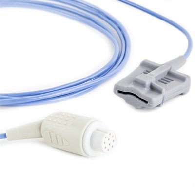 GE Datex-Ohmeda Adult Soft Shell Finger SpO2 Sensor 10 Pin Connector 10FT/3M Cable GE Compatible
