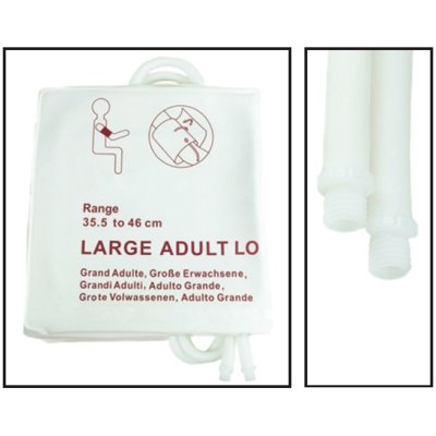 NBXX3371-NiBP Disposable Cuff Dual Tube Large Adult Long (35.5-46cm) - Soft Fiber (Box of 5)