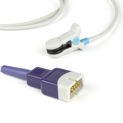 Nellcor Compatible OxiMax Ear Clip SpO2 Sensor OxiMax DB9 9 Pin Connector 3FT/1M Cable