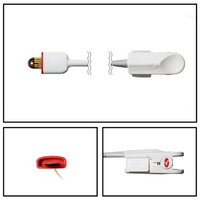 OEM Masimo SET 1269 LNOP DCI Adult Hard Shell Finger SpO2 Sensor LNOP F-Tab Connector 3FT/1M Cable