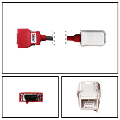 OEM Masimo SET 2055 Red LNC-04 4FT/1.2M SpO2 Patient Extension Adapter Cable LNCS 9 Pin to Red 20 Pin Connector