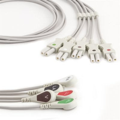 Spacelabs 5 Lead Dual ECG Leadwires (Individual) - Snap