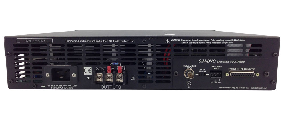 AE TECHRON 7224 Linear Power Amplifier, DC-Enabled, DC -  300 kHz, 900W RMS, 900 VA, DC