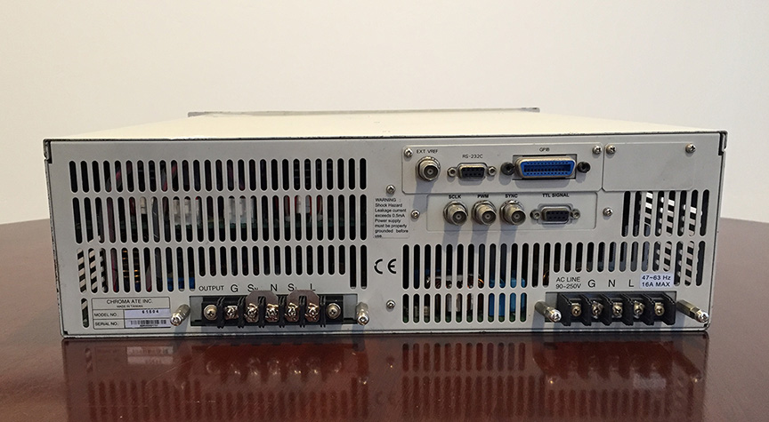 Chroma 61504 AC Source, 0 to 300V, 15 to 1kHz, 2kVA, 1 Phase