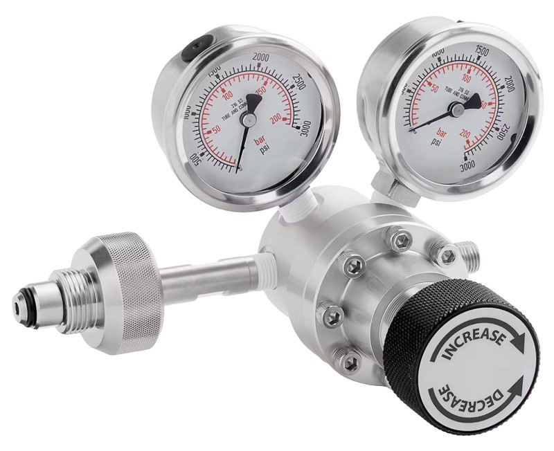 Ralston Instruments XREG-KIT0 3000 PSI Regulator w/2 Pressure Gauges, CGA 580 Inlet Conn.