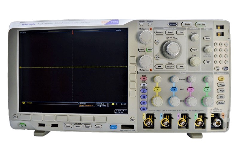 Tektronix MDO4054-3 Mixed Domain Oscilloscope, 500 MHz, 4 + 16 ch., 2.5 GS/s, 3 GHz RF Ch.